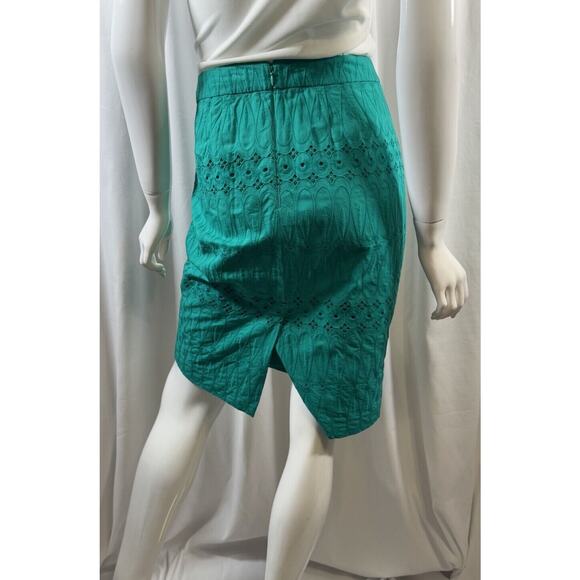 Ann Taylor LOFT Eyelets Pencil Skirt, Green, Sz: 8, 64-52 - Picture 4 of 16